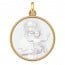 Médaille Vierge à l'Enfant bénissant (Or & Nacre)