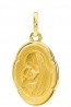 Médaille Vierge à l'Enfant Ovale (Or Jaune 9K)
