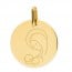 Médaille Vierge à l'enfant brillante (Or Jaune)