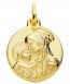 Médaille Vierge à l'enfant de Botticelli (Or Jaune 9K)