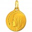 Médaille Augis Vierge profil gauche ciselée (Or Jaune)