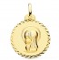 Médaille Vierge en prière diamantée (Or Jaune 9k)