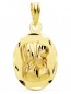 Médaille Vierge en prière Ovale ciselée (Or Jaune 9k)