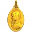Médaille Augis Vierge mains jointes ovale (profil gauche)