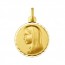 Médaille Vierge au voile ciselée (Or Jaune 9k)
