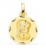 Médaille Vierge jeune en prière ciselée (Or Jaune 9k)