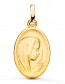 Médaille Vierge en prière Ovale (Or Jaune 9k)