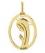 Médaille Augis Vierge auréolée ajourée ovale (Or Jaune)