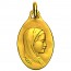 Médaille Augis Vierge au voile ovale (Or Jaune)