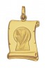 Médaille Vierge Parchemin (Or Jaune)