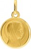 Médaille Vierge profil droit bord poli