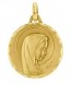 Médaille Vierge aureolée ciselée (Or Jaune)