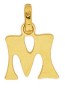 Pendentif Alphabet Lettre M (Or Jaune)
