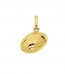 Pendentif Ballon de Rugby (Or Jaune)