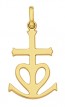 Pendentif Croix Camarguaise Fil plat (Or Jaune)