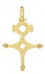 Pendentif Croix d'Agades Fil Plat (Or Jaune)