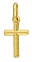 Pendentif Croix Fil Biseauté (Or Jaune)