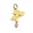 Pendentif Enfant Fée Pierre Rose