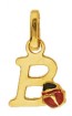 Pendentif Lettre B Coccinelle Rouge et Noire (Or Jaune)