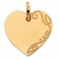 Pendentif Plaque Cœur avec Arabesque
