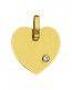 Pendentif Plaque Cœur avec Diamant (Or Jaune)