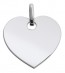 Pendentif Plaque Cœur (Or Blanc)