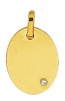 Pendentif Plaque Ovale avec Diamant (Or Jaune)