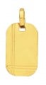 Pendentif Plaque Ovale Striée (Or Jaune)