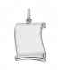 Pendentif Plaque Parchemin (Or Blanc)