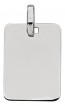 Pendentif Plaque Rectangle (Or Blanc)