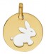 Pendentif Lapin Blanc (Or Jaune)