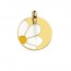 Pendentif Plaque Ronde Marguerite (Or Jaune)
