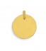 Pendentif Plaque Ronde (Or Jaune)