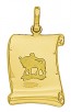 Pendentif Zodiaque Taureau Parchemin (Or Jaune)