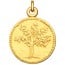Médaille Arbre de Vie Perlé (Or Jaune)