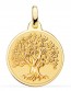 Médaille Arbre de Vie satinée (Or Jaune)