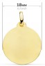 Médaille Ronde bords Soleil (Or Jaune 9K)