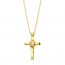 Collier Croix et Diamant (Or jaune)