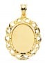 Médaille ovale bord filigrane