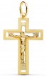 Croix Christ facettée et mate