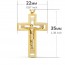 Croix Christ facettée et mate