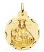Médaille Scapulaire de la Vierge du Mont-Carmel & Christ Sacré-Coeur ciselée