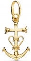 Pendentif Croix Camarguaise (Or jaune 9K)