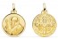 Médaille Scapulaire Saint-Benoit en portrait bord poli 