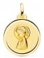 Médaille Vierge Fille polie (Or Jaune)
