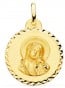 Médaille Vierge Marie et l'oiseau ciselée