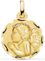 Médaille ciselée Ange cheveux ondulés