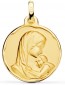 Médaille Vierge à l'enfant en cachet (Or jaune)