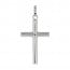 Pendentif Croix Tube Rond (Or Blanc)