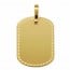 Pendentif plaque tonneau motif corde (Or Jaune)